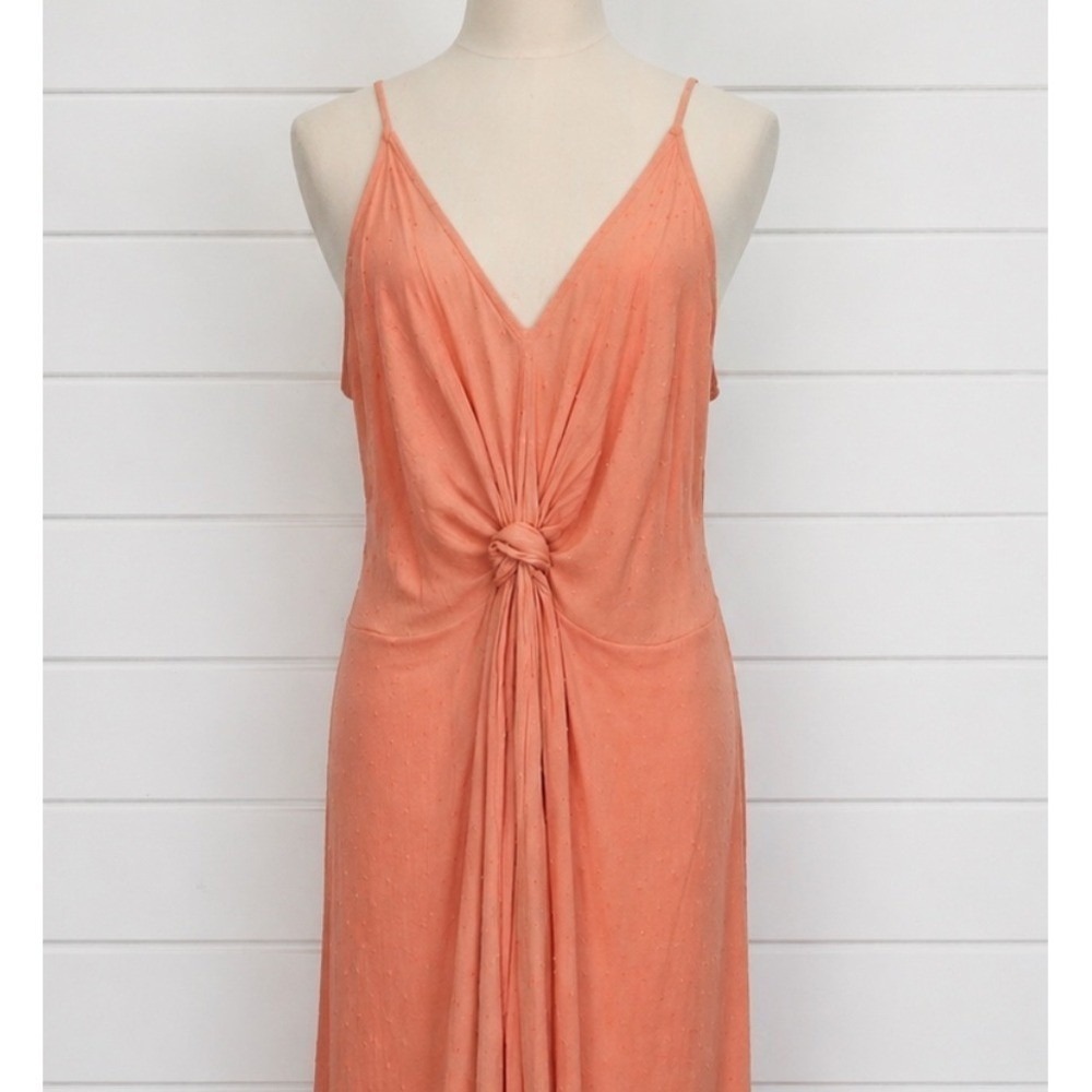 Promesa Maxi Dress Womens L Blush Orange Ombre Boho Beach Resortwear Sunset Date - Picture 2 of 7